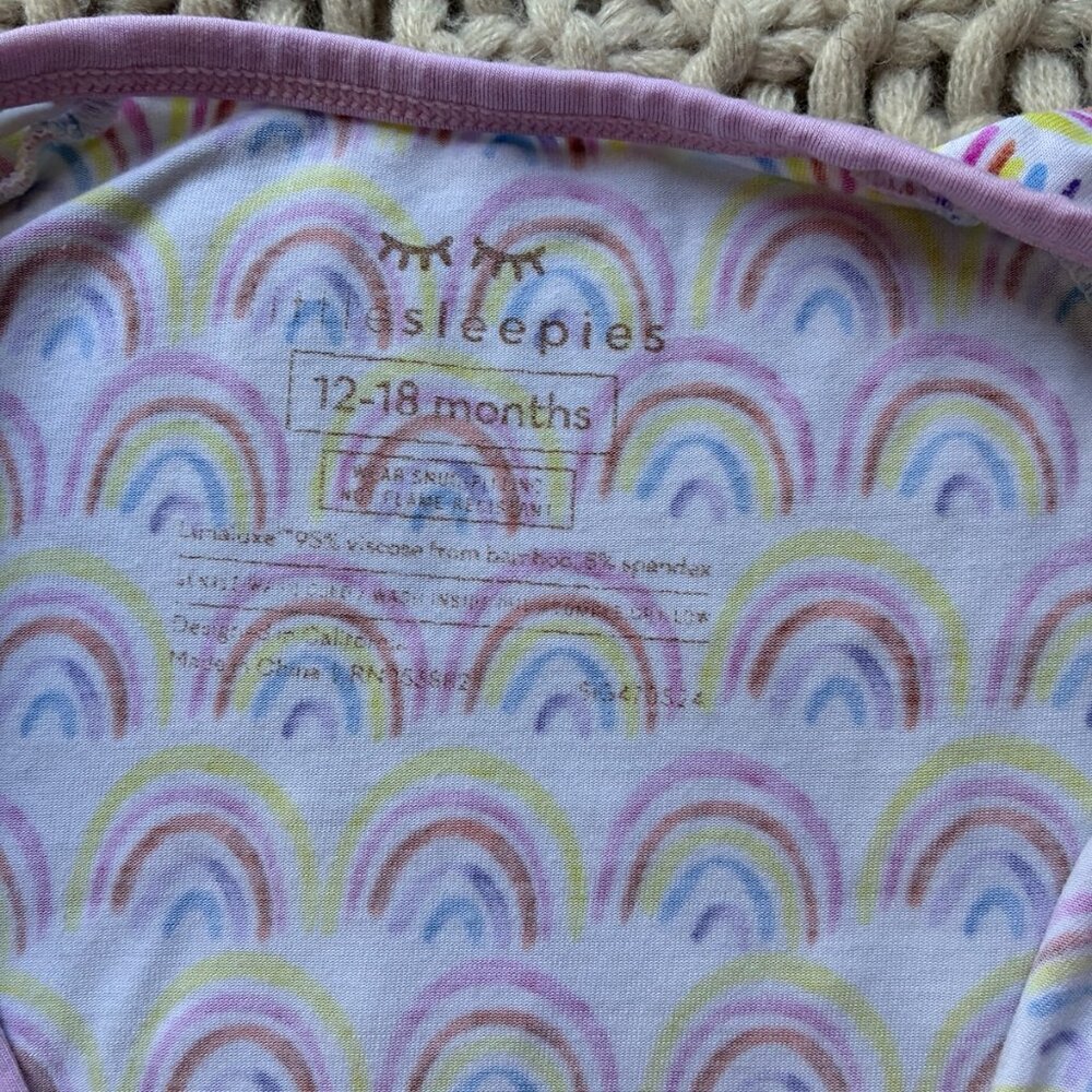 Little Sleepies Shortie Zippie 12-18mo - Picture 3 of 3